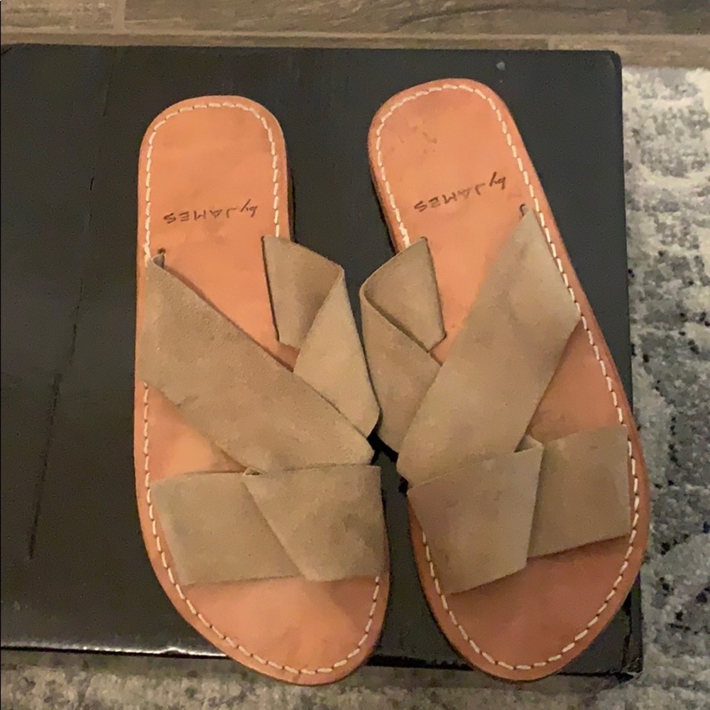 slide on sandals byjames